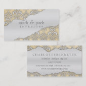 Französische Spitze zerrissene Visitenkarte (Vorne/Hinten)