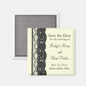 Französische Spitzen speichern das Date Magnet (El (Vorderseite/Rückseite)