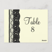 Französische Spitzentabelle Postkarte (Elfenbein) (Rückseite)