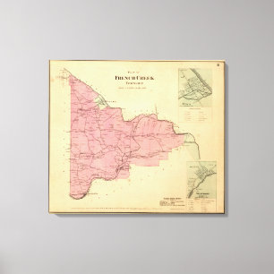 Französische Stadt Creek Leinwanddruck