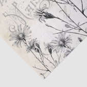 Französische Stadt nennt Wildblume Dragonfly Decou Seidenpapier (Detail)