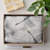 Französische Stadt nennt Wildblume Dragonfly Decou Seidenpapier (Geschenk)