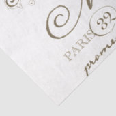 Französische Stadtnamen Adressen Typografie-Decoup Seidenpapier (Detail)