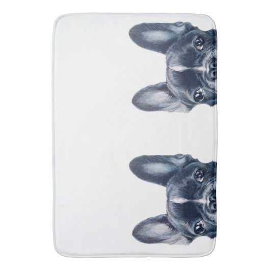 Französische Stierhundebadmatte Badematte (Vorderseite Vertikal)