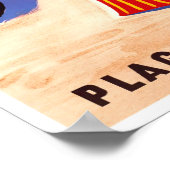 Französische Strände Vintage Reise Poster (Ecke)