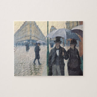 Französische Straßen-regnerischer Tag des Puzzle