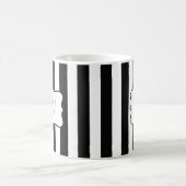 Französische Streifen in Schwarz Kaffeetasse (Mittel)