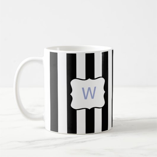 Französische Streifen in Schwarz Kaffeetasse (Links)