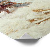 Französische Streitkräfte überqueren den Fluss Ber Poster (Ecke)