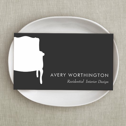 Französische Stuhl Innenausstatter Visitenkarte