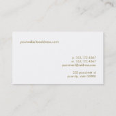 Französische Stuhl Innenausstatter Visitenkarte (Rückseite)