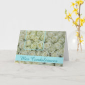 Französische Sympathie-Karte, Mes Condoleances Karte (Gelbe Blume)