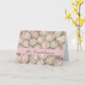 Französische Sympathie-Karte, Mes Condoleances Karte (Gelbe Blume)