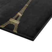 Französische Tafel mit schwarzem Eiffelturm Schneidebrett (Ecke)