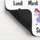 Französische Tage der Woche Mousepad (Ecke)