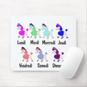 Französische Tage der Woche Mousepad (Mit Mouse)