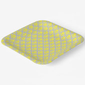 Französische Tapestry Bright Yellow Light Gray Wed Pappteller (Gewinkelt)