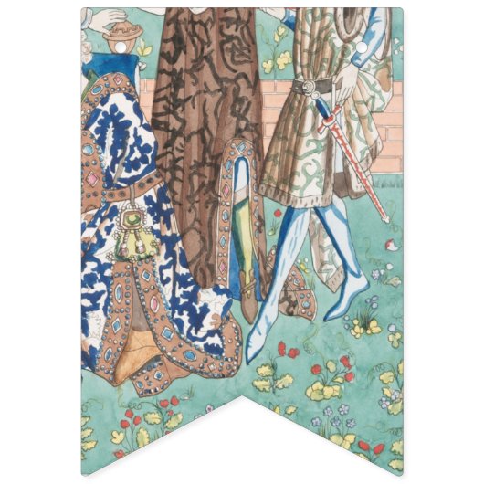 Französische Tapestry Wimpelkette (Zweite Fahne)