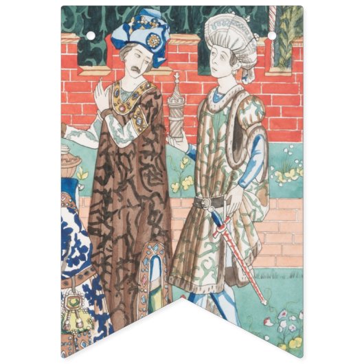 Französische Tapestry Wimpelkette (Dritte Fahne)