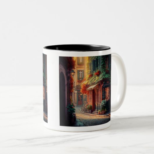 Französische Tasse mit zwei Tonen, 11 oz (VorderseiteRechts)