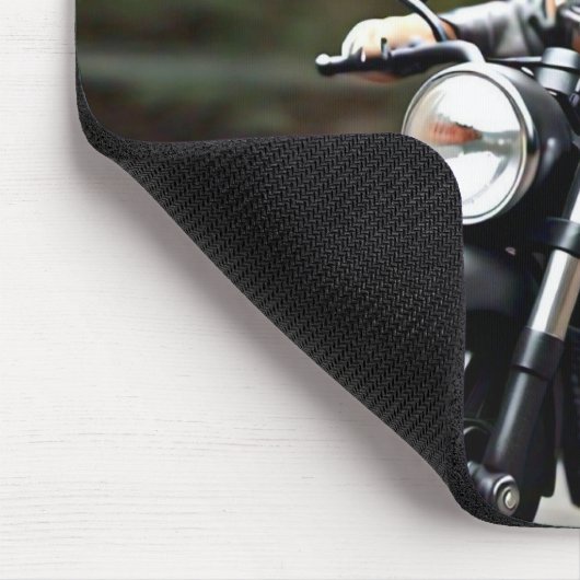Französische Terrier "Frenchie" - Motorradfahren Mousepad (Ecke)
