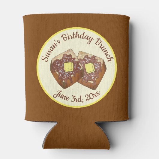 Französische Toast Butter und Syrup Diner Frühstüc Dosenkühler (Rückseite)