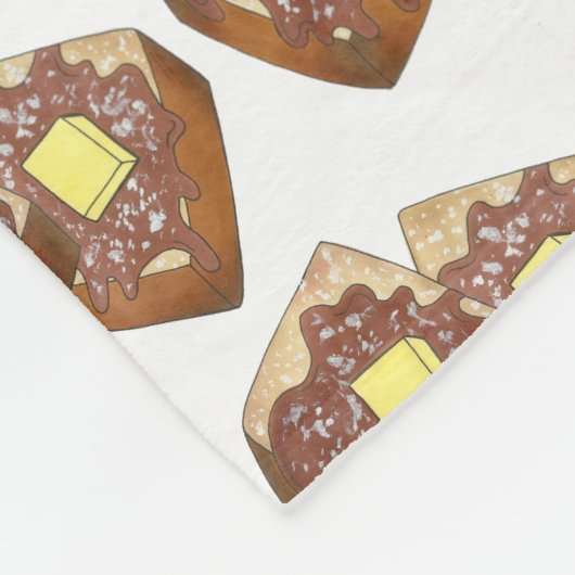 Französische Toast Butter und Syrup Diner Frühstüc Fleecedecke (Ecke)