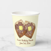 Französische Toast Butter und Syrup Diner Frühstüc Pappbecher (Vorderseite)