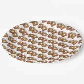 Französische Toast Butter und Syrup Diner Frühstüc Pappteller (Schrägansicht)