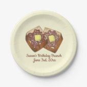 Französische Toast Butter und Syrup Diner Frühstüc Pappteller (Vorderseite)