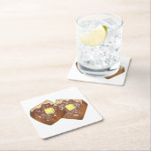 Französische Toast Butter und Syrup Diner Frühstüc Rechteckiger Pappuntersetzer (Vor Ort)