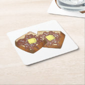 Französische Toast Butter und Syrup Diner Frühstüc Rechteckiger Pappuntersetzer (angewinkelt)