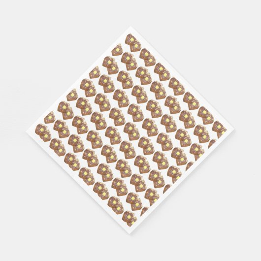 Französische Toast Butter und Syrup Diner Frühstüc Serviette (Ecke)