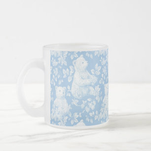 Französische Toile-Blumen-Bären-Baby-Party Mattglastasse