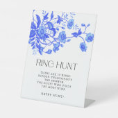 Französische Toile-Brautparty-Ringjagd Sockelschild (Vorderseite)