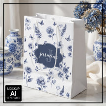 Französische Toile de Jouy Monogramm Name Chinosei