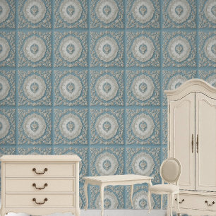 Französische Toile De Jouy Vintage Europäische Bla Tapete