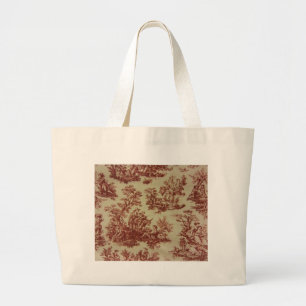Französische Toile in Rosa Jumbo Stoffbeutel