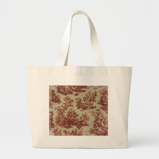Französische Toile in Rosa Jumbo Stoffbeutel (Vorne)