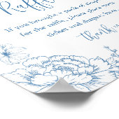 FRANZÖSISCHE TOILE Windeln Raffle Baby Duschzeiche Poster (Ecke)