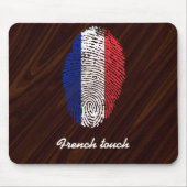 Französische Touchfingerabdruckflagge Mousepad (Vorne)
