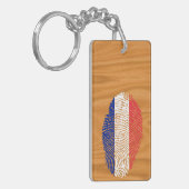 Französische Touchfingerabdruckflagge Schlüsselanhänger (Vorderseite links)