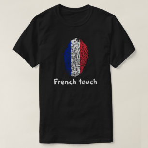 Französische Touchfingerabdruckflagge T-Shirt