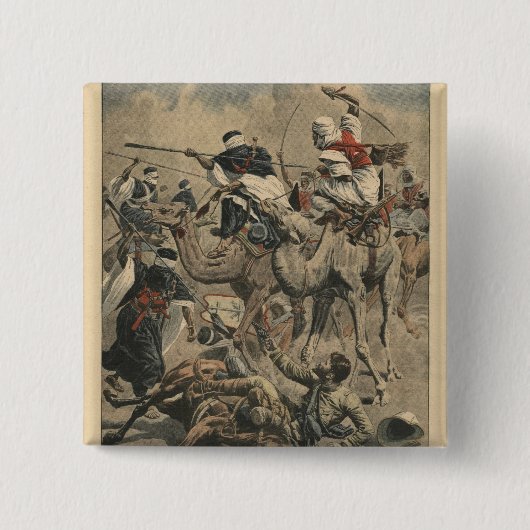 Französische Truppen in Sahara Button (Vorderseite)