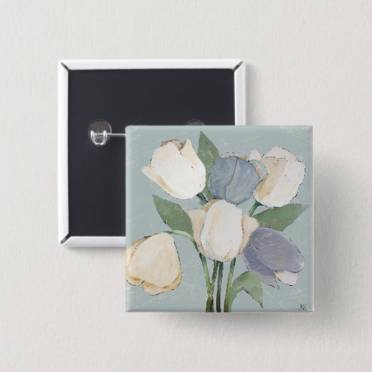 Französische Tulips Button (Vorne & Hinten)