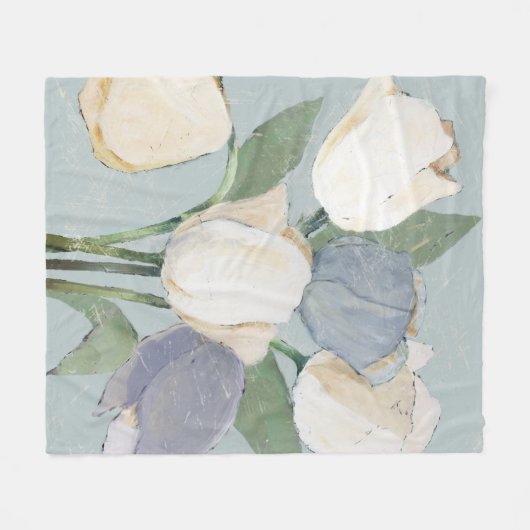 Französische Tulips Fleecedecke (Vorderseite (Horizontal))