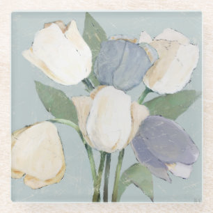 Französische Tulips Glasuntersetzer