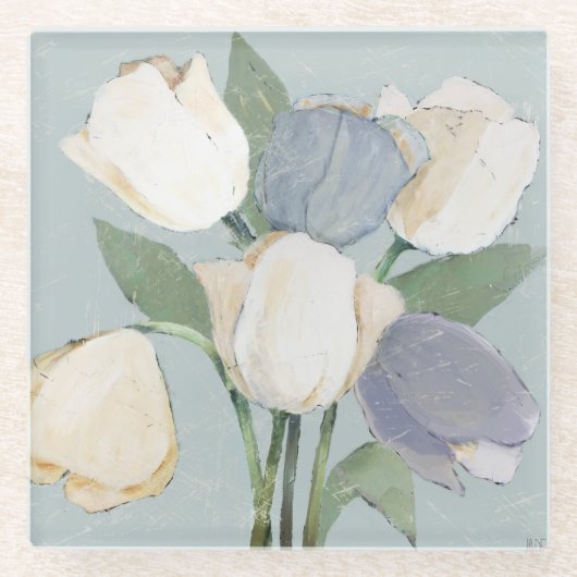 Französische Tulips Glasuntersetzer (Vorderseite)