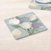 Französische Tulpen Rechteckiger Pappuntersetzer (angewinkelt)