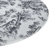 Französische Tüte aus schwarz-weißem elegantem Gla Schneidebrett (Ecke)